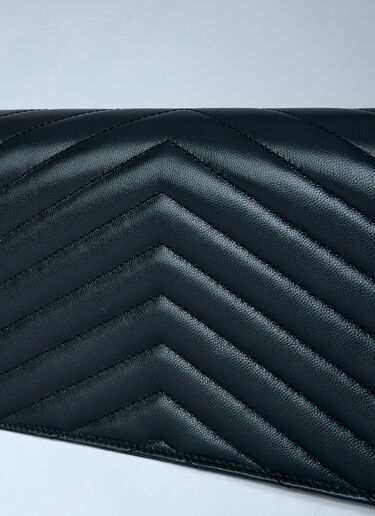 LN-CC® - Saint Laurent: Cassandre Envelope Chain Wallet - Black Saint Laurent Cassandre Envelope Chain Wallet Black sla0265132
