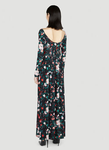 Rabanne Floral Dress Black pac0252051