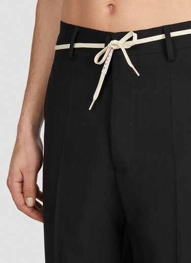 Marni Shoe Lace Belt Wool Pants Black mni0154007