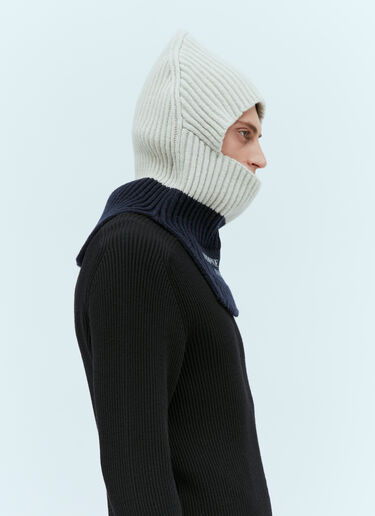 Stone Island Logo Print Wool Balaclava Cream sto0154085