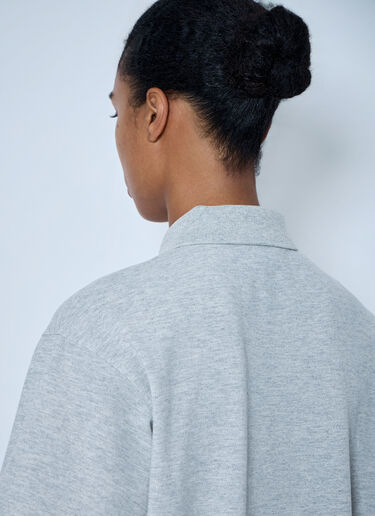 Saint Laurent Short Sleeve Polo Shirt Grey sla0263002