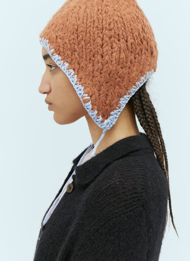 Self-Tie Knit Hat Acne Studios Self-Tie Knit Hat Brown acn0254041