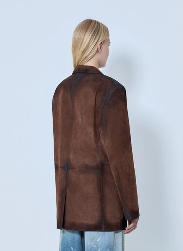 LN-CC® - Acne Studios: Distressed Suede Blazer - Brown Acne Studios Distressed Suede Blazer Brown acn0264029