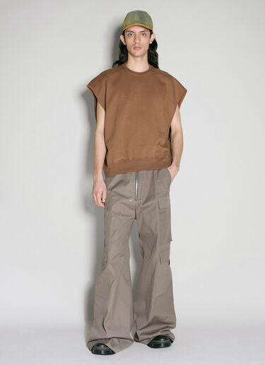 Rick Owens DRKSHDW Tatlin Sweatshirt Vest Brown drk0156011