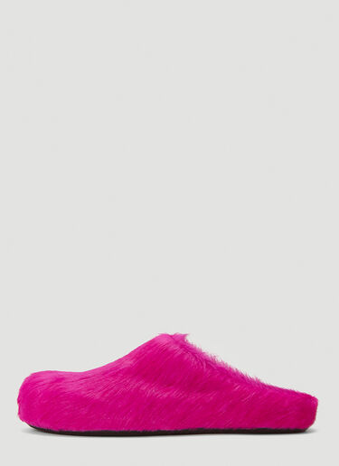 Marni Calf-Hair Mules Pink mni0244012