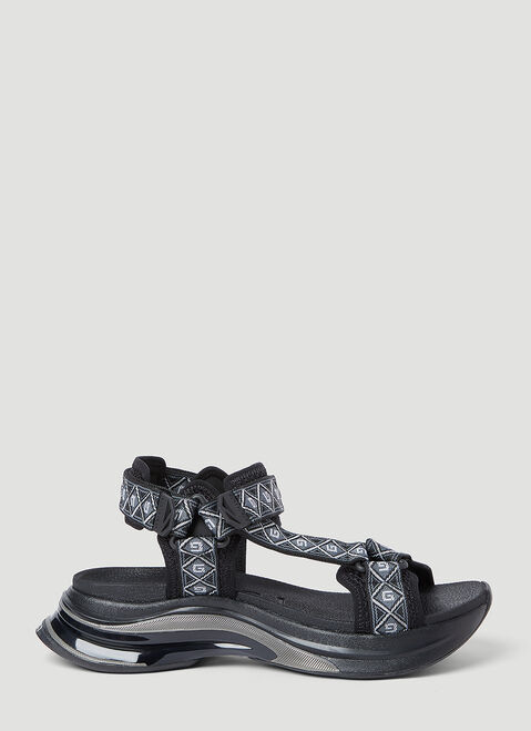 Saint Laurent Square G Run Sandals Black sla0154027