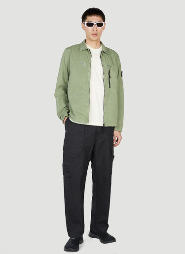 Stone Island 컴퍼스 패치 오버셔츠 그린 sto0152030