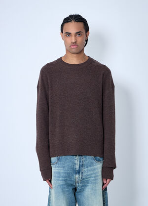 O.Files Interlaced Sweater Brown ofl0160004