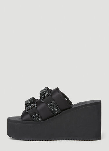 Blumarine x Suicoke Moto Platform Mules Black blm0252029