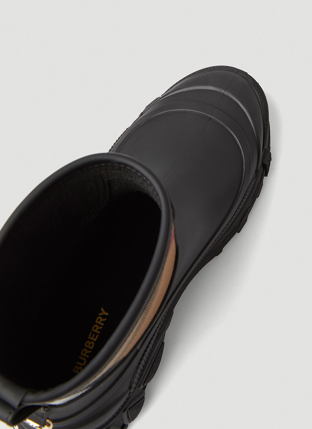 Burberry check panel sale rainboots