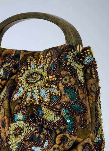LN-CC® - Dries Van Noten: Crisp Metallic Crossbody Bag - Khaki Dries Van Noten Crisp Metallic Crossbody Bag Khaki dvn0265020