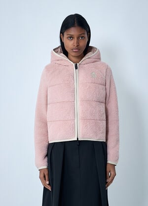 Moncler Grenoble Hooded Logo Motif Jacket Pink mog0262011