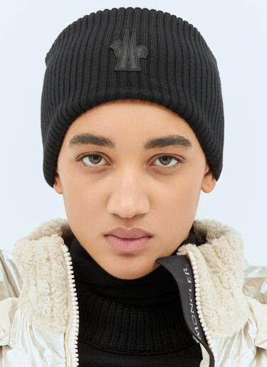 Moncler Grenoble Logo Patch Headband Black mog0258013