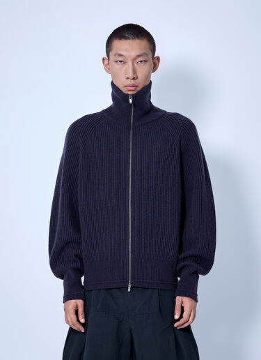 LN-CC® - Entire Studios: Blimp Full Zip Cardigan - Navy Entire Studios Blimp Full Zip Cardigan Navy ent0166046