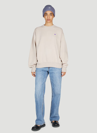 Acne Studios Face Patch Sweatshirt Beige acn0253015