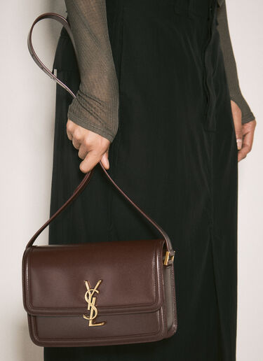 Saint Laurent Solferino Medium Shoulder Bag Burgundy sla0258036