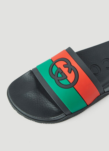 Gucci G锁扣拖鞋 黑 guc0145074