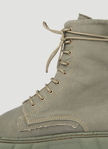 Virón 1992 Upcycled Canvas Boots Khaki vir0348009