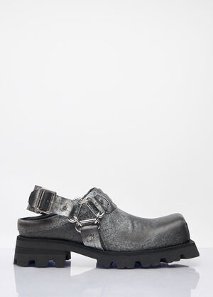 Acne Studios レザーバックルミュール ブラック acn0158015