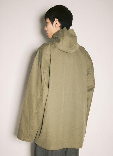 Balenciaga Hooded Zip-Up Jacket Green bal0158001