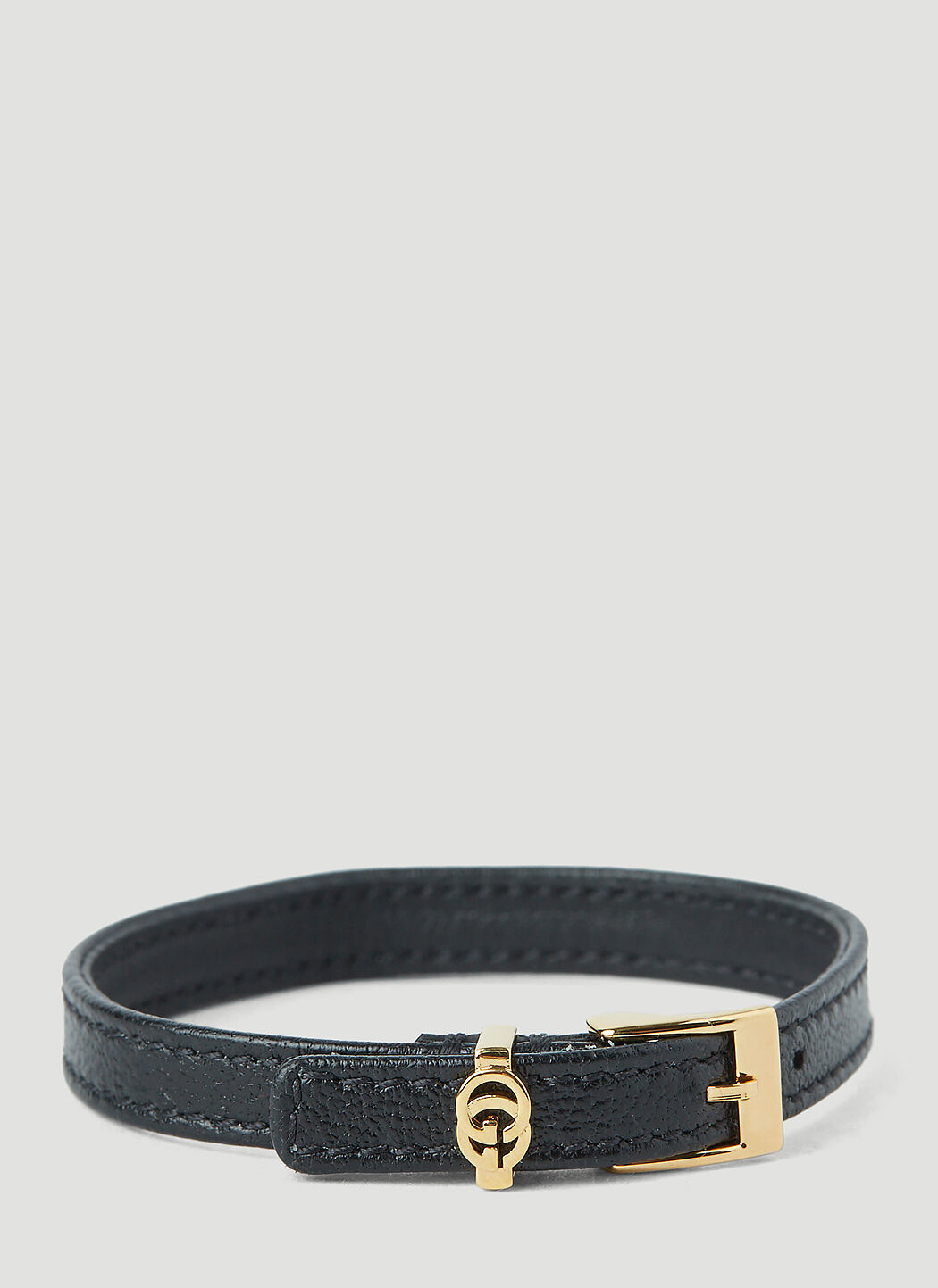 Bracelet in leather with double g cheap