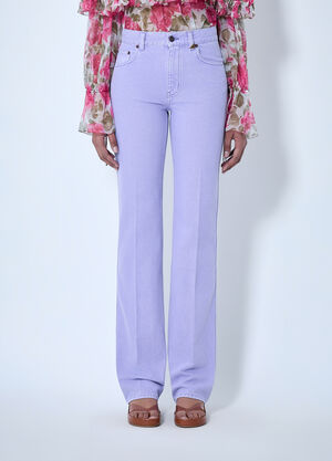 Chloé High-rise Flared Denim Trousers Purple chl0264018