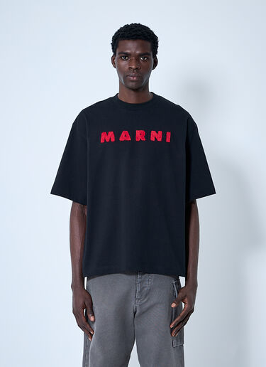 Marni Logo Motif T-Shirt Black mni0160003