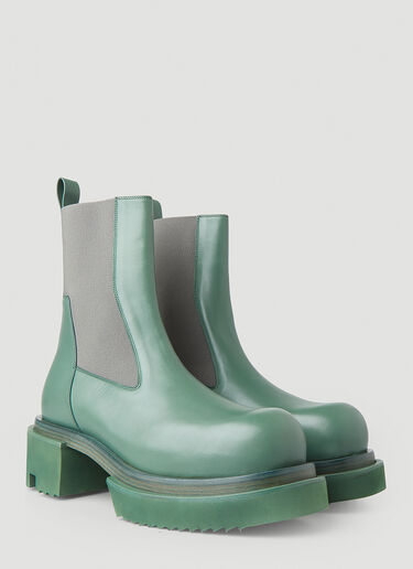 Rick Owens Bogun Beatle Boots Green ric0149036