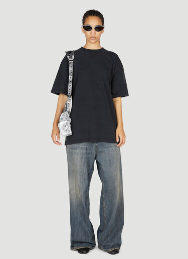 Balenciaga Crystal Embellished Logo T-Shirt Black bal0253031