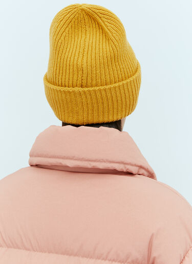 Moncler x Palm Angels Wool Beanie Hat Yellow mpa0355005