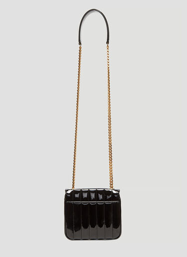 Saint Laurent Small Vicky Matelassé Patent Shoulder Bag Black sla0234014