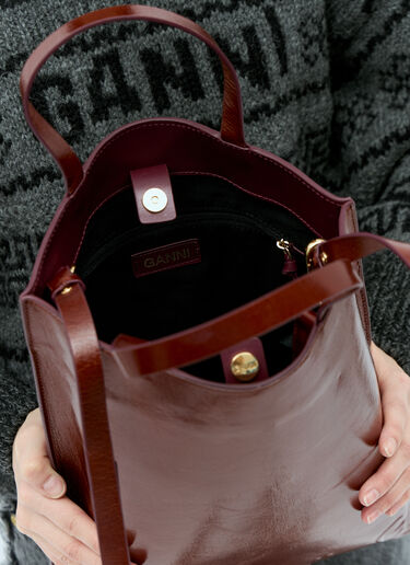 Banner Medium Tote Bag GANNI Banner Medium Tote Bag Brown gan0254019