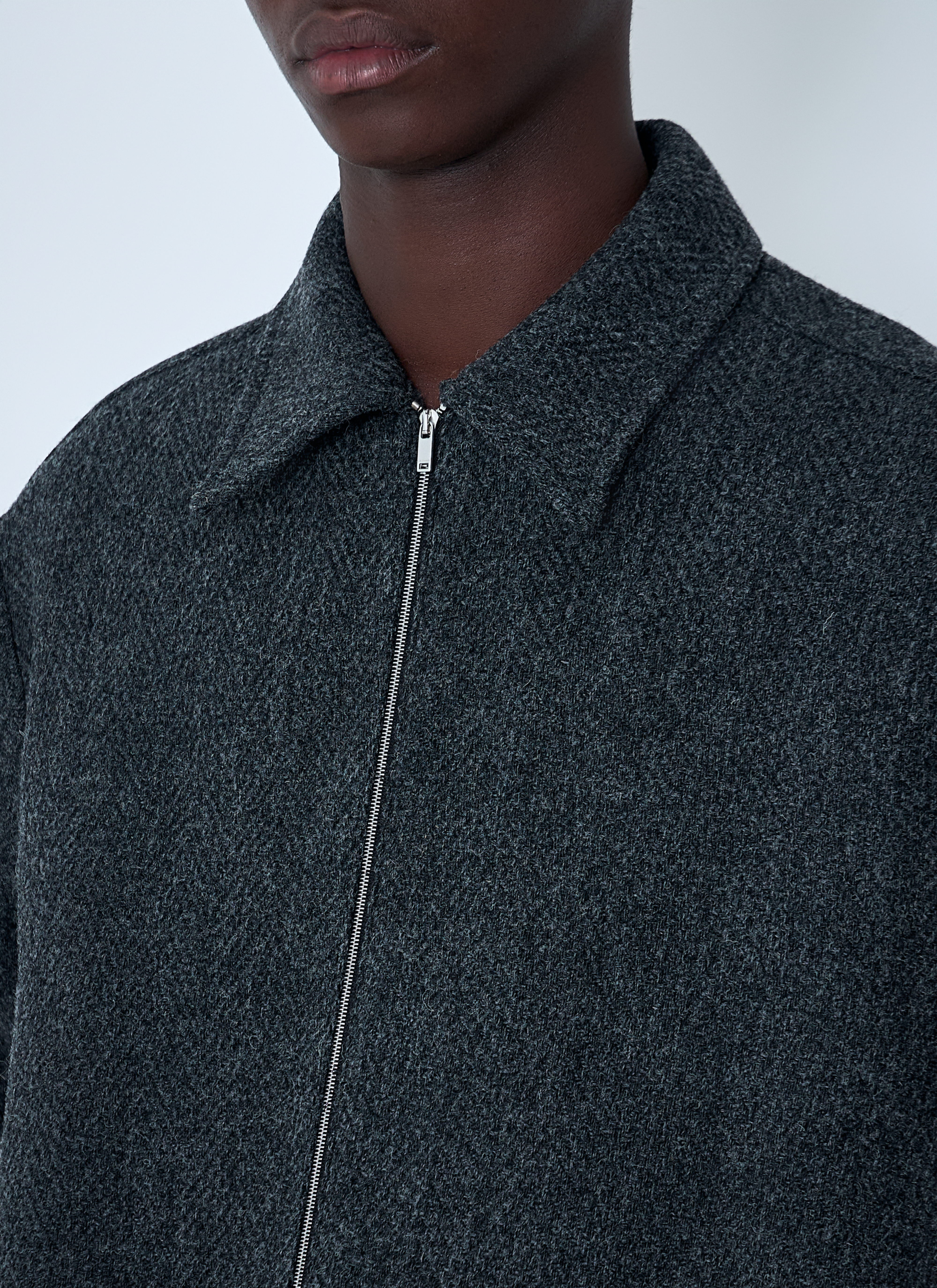 Jil Sander Men's' Wool Outer Shirt in Grey | LN-CC®