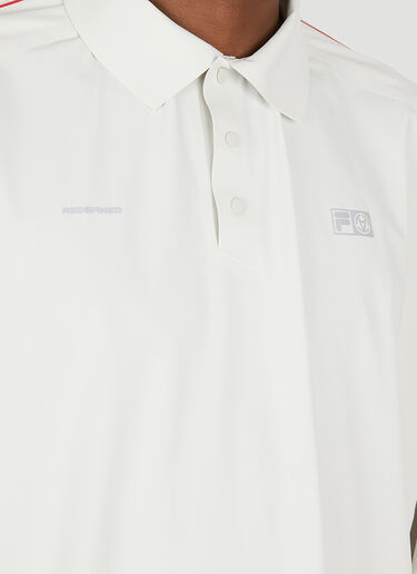 SLAM JAM Long Sleeve Polo Top White slj0349002