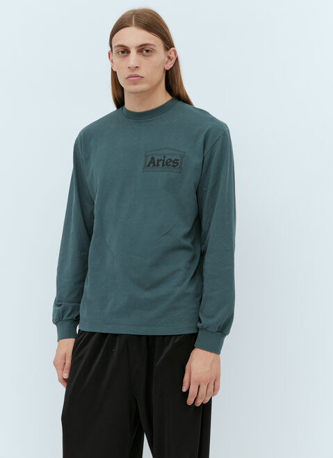 Aries Temple Long Sleeve T-Shirt White ari0152007