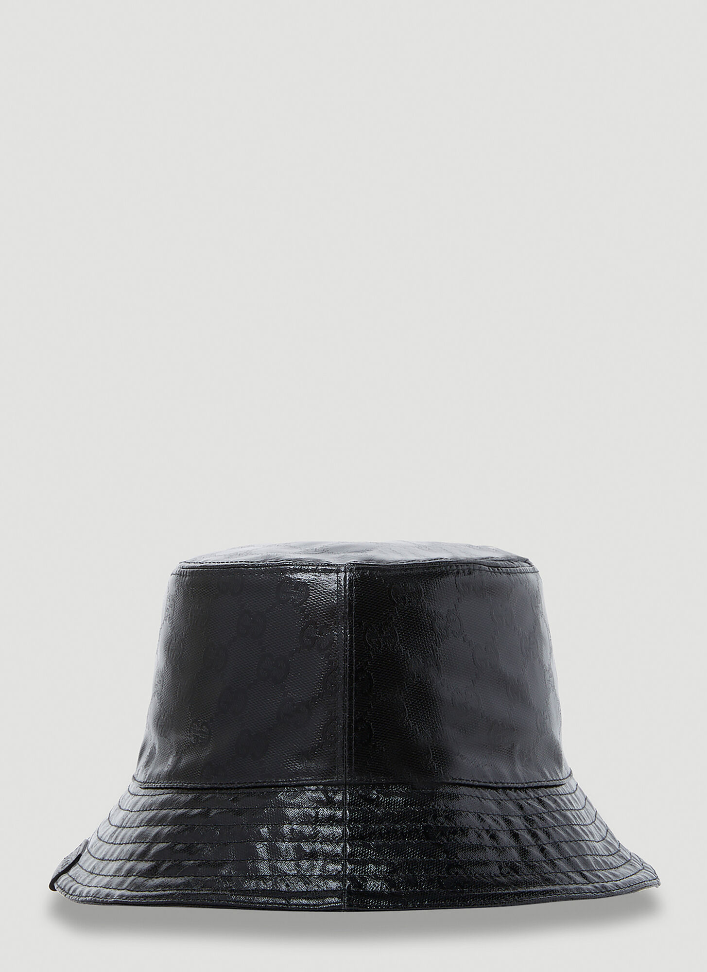 Shop Gucci Gg High Shine Bucket Hat In Black