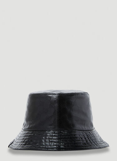 GG High Shine Bucket Hat Gucci GG High Shine Bucket Hat Black guc0154054