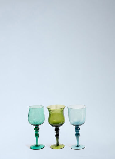 Bitossi Home Set Of Six Assorted Blue Goblets Multicolour wps0692575