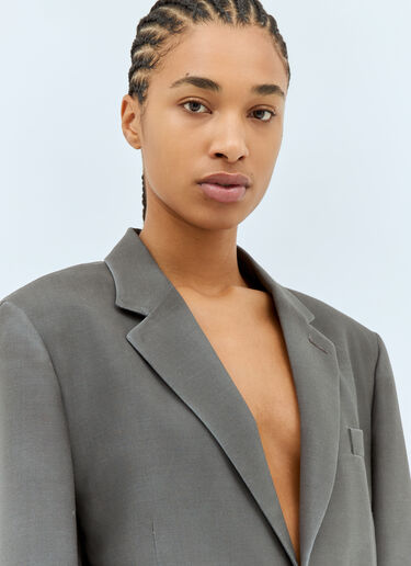 Maison Margiela Mohair Wool Suit Blazer Grey mla0257005