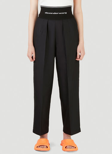 Alexander Wang High-Waist Logo Pants Black awg0245005