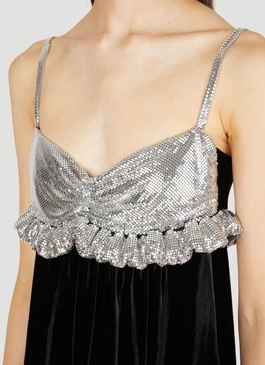 Rabanne Chainmail Panel Mini Dress Black pac0250030