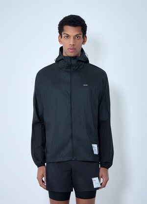 Satisfy Hooded Windbreaker Jacket Black sat0162008