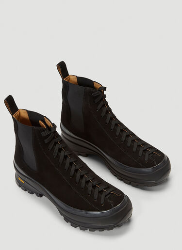 Jil Sander Vibram Lace-Up Boots Black jil0139035