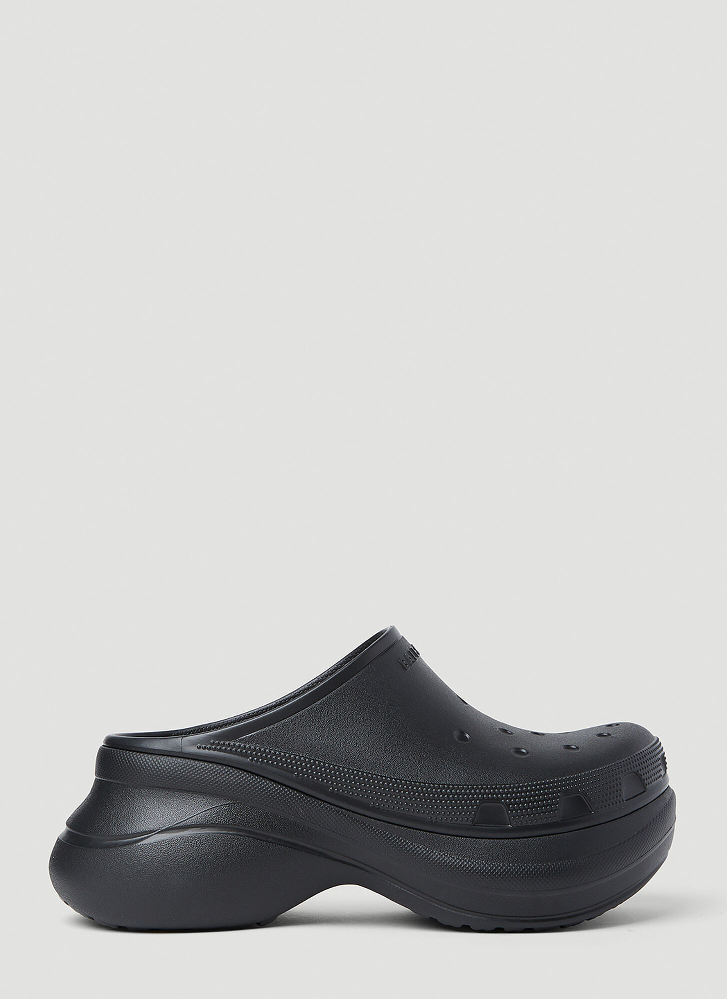 Balenciaga Pool Crocs Slide Sandals In Black