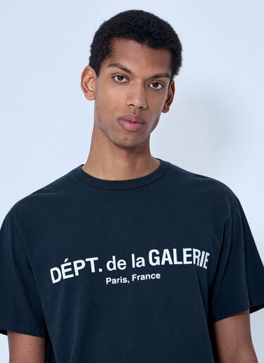 Gallery Dept. Logo Print Cotton T-shirt Black gdp0163006