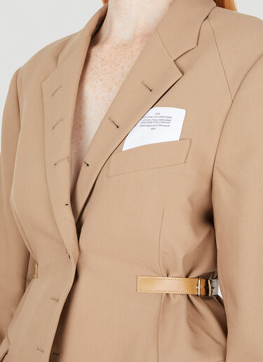 LN-CC® - Rokh: Multi Buttonhole Blazer - Brown Rokh Multi Buttonhole Blazer Brown rok0250007
