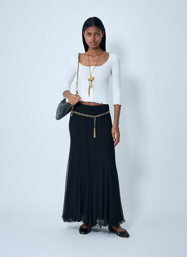 Chloé Fluid Silk Maxi Skirt Black chl0262014