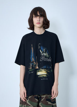 VETEMENTS Paris Tourist T-Shirt Black vet0164002