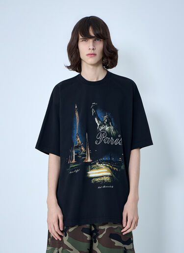 VETEMENTS Paris Tourist T-Shirt Black vet0164002