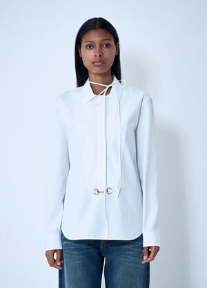 Gucci Button-Down Horsebit Shirt White guc0261101